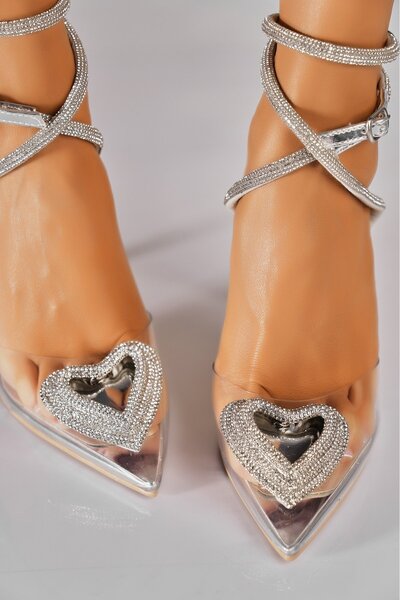 Joana Pantofi dama eleganti Argintii din Silicon Kaysyn