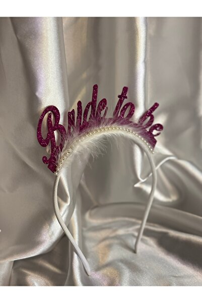 Siorina Events تاج العروس لتكون فضي ريشي وردي اللون لحفلات العازبة