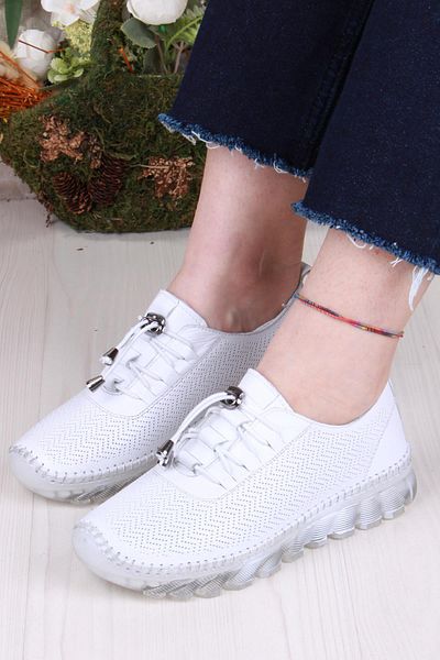 Mehmet Mete 0003-B Anatomical Comfortable Soft Genuine Leather Women's Shoes