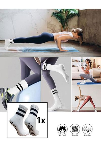 Sweex Women's Non-Slip Sole Sports and Activity Socks – Single (Pilates, Yoga, Dance)