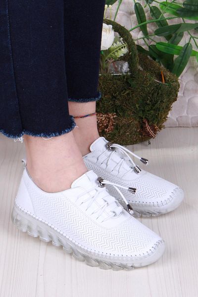 Mehmet Mete 0003-B Anatomical Comfortable Soft Genuine Leather Women's Shoes