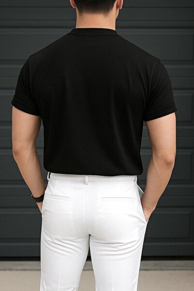 Delpino Μπλουζάκι με λαιμόκοψη Comfort Άνετη Εφαρμογή Χτενισμένη Βαμβακερή