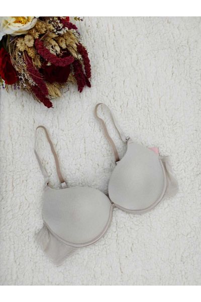 DÜVEN Push up Double Padded Beige Bra - Pop up Double Support Single Top