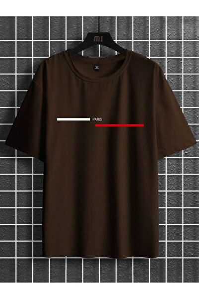 Revasser Unisex Erkek/Kadın Düz Paris Özel Baskılı Oversize Pamuklu Bisiklet ...