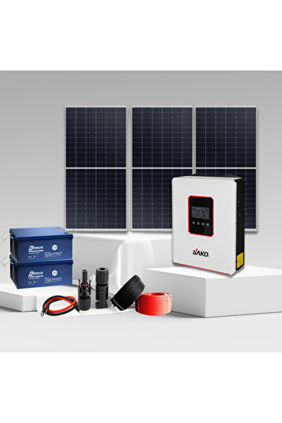 SED 4.2KW Hazır L Solar Enerji Paketi | 550W Panel + 200Ah Jel Akü