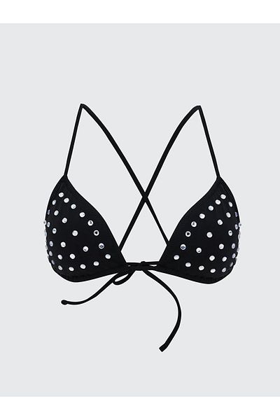 LC Waikiki Top de bikini pentru femei LCW DREAM Black Shiny Stone