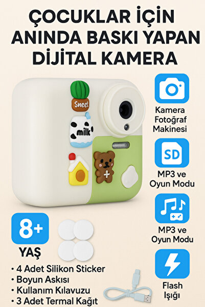 Gokidy Kids Anında Baskı Yapan Dijital Fotoğraf Makinesi & Kamera - Eğlence v...