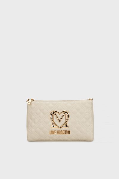 Love Moschino Metal Logo Genuine Leather Removable Strap Bag Handbag Jc4300Pp0Mk1211A