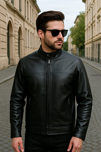 Jaglion Men's New Season Leather Jacket