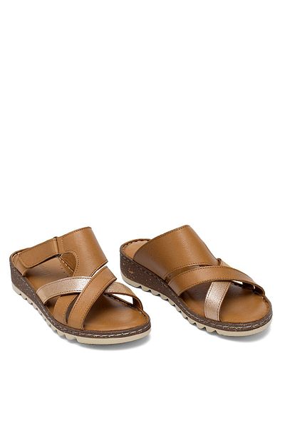 Ayakkabı Fuarı Women's Genuine Leather Orthopedic Hoofed Tan Elite Rhm012
