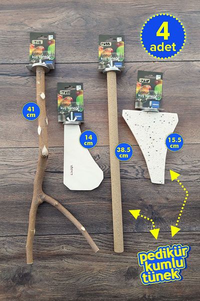 Vixpet Venty Set of 4 Parrot Perches: Sultan, Monk, Konur, Lori, Budgie, Sevda, Senegal, Kakariki M446
