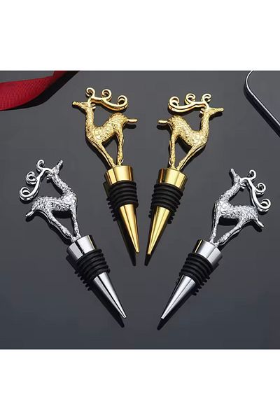 BGA 1Pcs Wine Stopper Bottle Champagne Deer Figure Wine Stopper