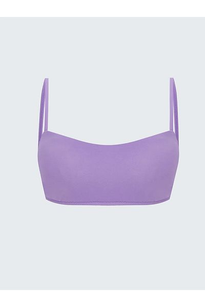 LC Waikiki Γυναικείο μπικίνι LCW DREAM με μωβ απλό αφαιρούμενο μαξιλαράκι