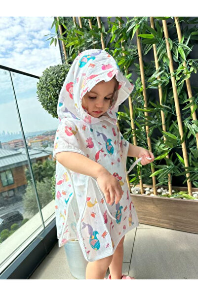 Melomel Deniz Kızı Bambu Müslin Panço