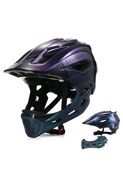 Choice Blue and Purple Lixada Kids 2-in-1 Detachable Full Face Helmet Children Sports Safety Bike Helmet Pr