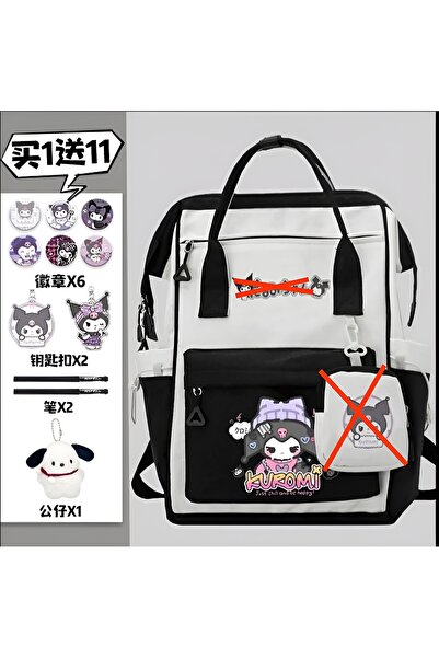 Kawai Kuromi Aksesuarlı Okul Çantası