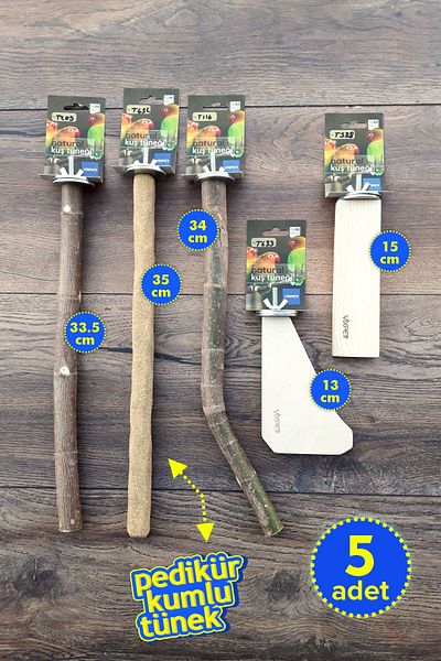 Vixpet Venty 5-Piece Parrot Perch Set: Sultan, Monk, Konur, Lori, Sevda, Senegal, Kakariki, Rozella (M449)