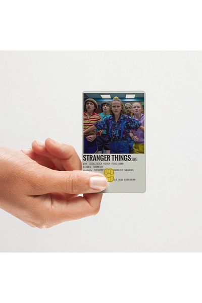 Huggy Craft Stranger Things Minimalist Card Sticker Skin (High Quality)