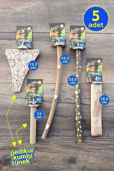 Vixpet Venty 5-Piece Parrot Perch Set |   Sultan, Monk, Konur, Muhabbet, Lori, Sevda, Senegal, Kakariki M459