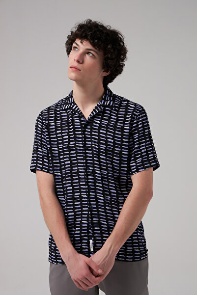 Tween Relaxed Fit Lila %100 Viskon Gömlek