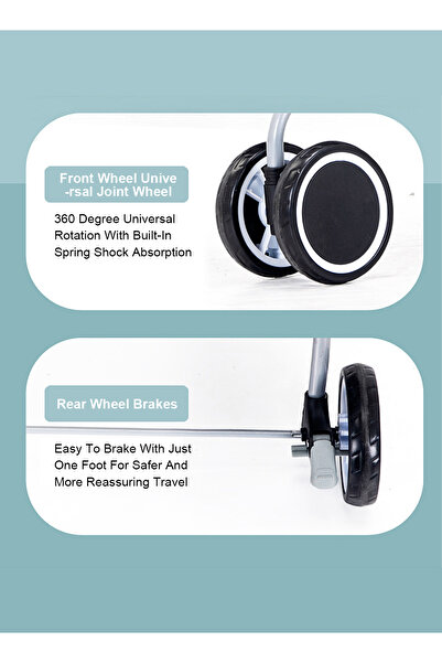 KidLe عربة أطفال قابلة للطي للحيوانات الأليفة ذات مساحة كبيرة للقطط والكلاب