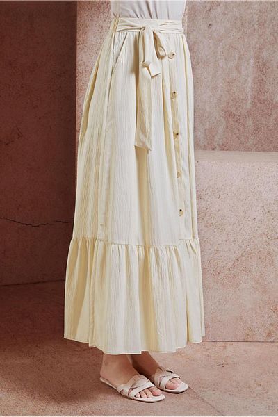 Alvina 60590 Model Belted Hijab Skirt