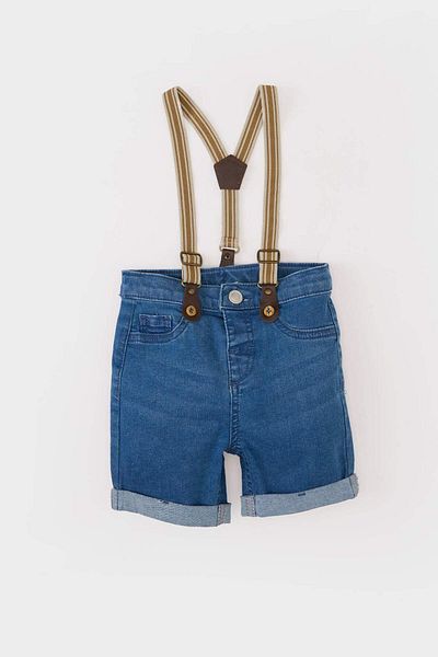 DeFacto Baby Boy Pants Suspender Jean Shorts C2289A525Sm