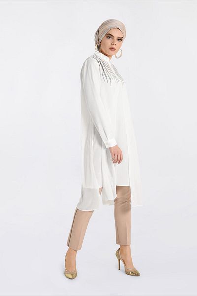 Alvina Παγιέτες Judge Collar Tunic 4200