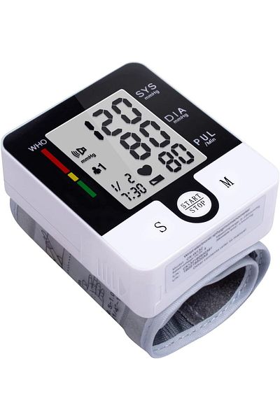 COOYA Wrist Blood Pressure Monitor, Adjustable Cuff, Digital Lcd Display, Suitable for Adult Home Use