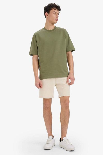 DeFacto 100% Cotton Relax Fit Crew Neck Short Sleeve Basic Plain T-Shirt D3673Ax25Sm