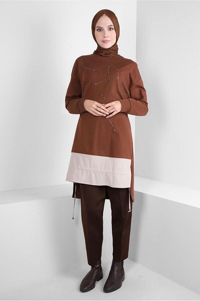 Alvina STONE PRINTED TRACKSUIT TUNIC 44182