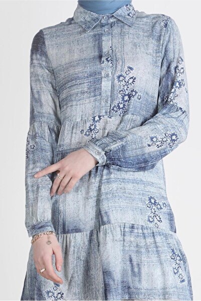 Alvina Batik Patterned Flowered Tunic 42666