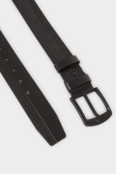 DeFacto Men's Rectangular Buckle Faux Leather Casual Belt F3123Axns