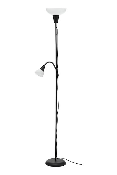 COOYA Decorative Floor Uplighter, Reading Lamp, Black White, 178cm