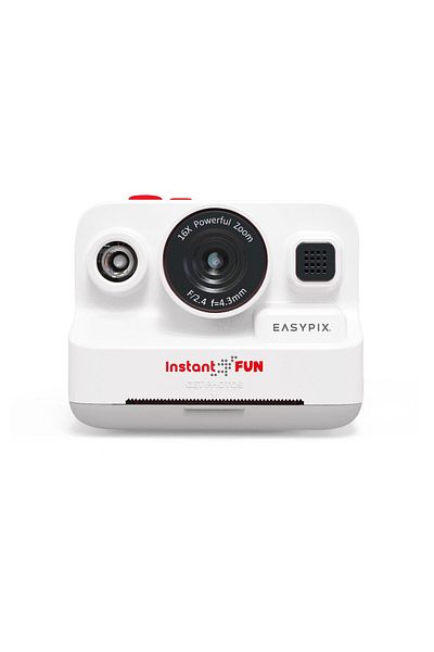EasyPix InstaFun Instant Camera, 12Mpx, FULL HD, 5 Games, Music Player, Thermal Printing Black-White