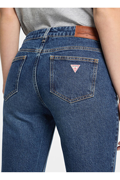 Guess Jeans Yüksek Bel İspanyol Paça Regular Fit Mavi Kadın Denim Pantolon GJ G09 BOOTCUT - ECO REGE