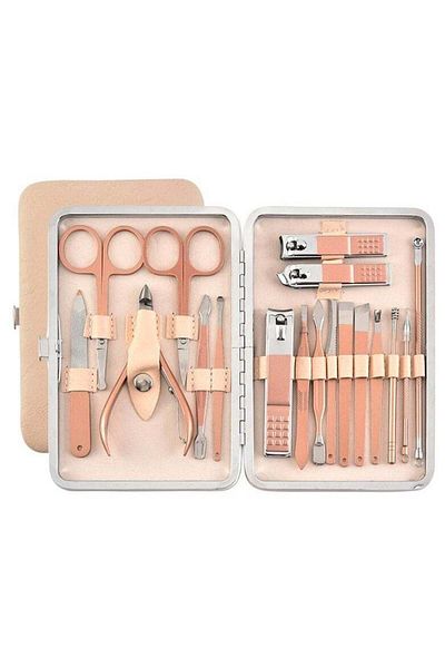 Generic Universal Manicure Set, 18 In 1 Pedicure Set Nail Clippers Beauty Set With Travel Case