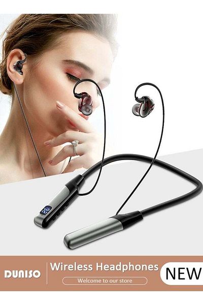 Generic Duniso Wireless Bluetooth 5.3 Neckband Noise Cancelling Stereo Sweatproof Earphones With Mic