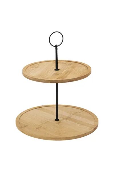 5FIVE 5 Five 2-Tier Bamboo Serving Platter (25.5 x 2.5 cm)