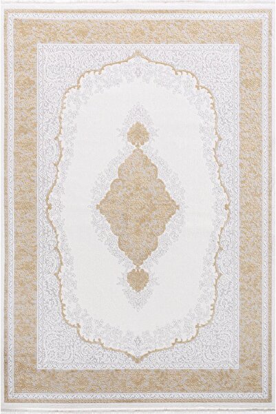 Bahariye Halı Bahariye Simge - B766 gri sarı