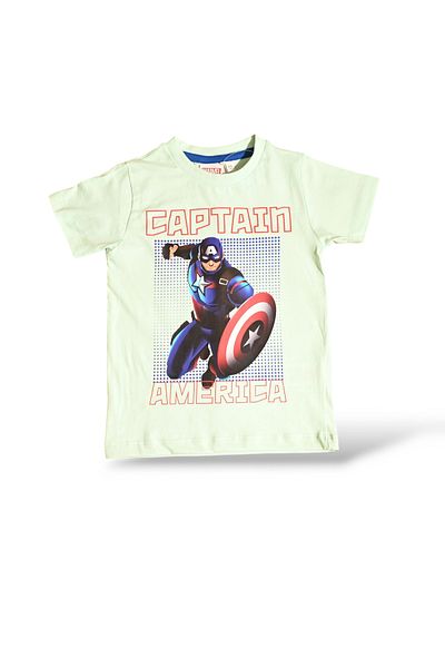 CAPTAİN AMERİCA CAPTAIN AMERICA BOYS SHORT SLEEVE PAJAMA SET