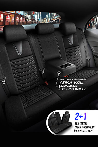 Panda Kılıf PANDA TOKYO SERİSİ SÜET VE DERİ KUMAŞ LÜKS OTO KOLTUK KILIFI - TAM SET