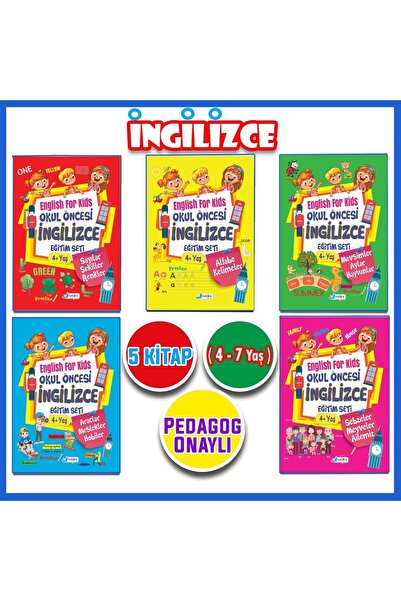 Harika Kitap 4 - 7 Yaş Ingilizce Eğitim Seti 5 Kitap