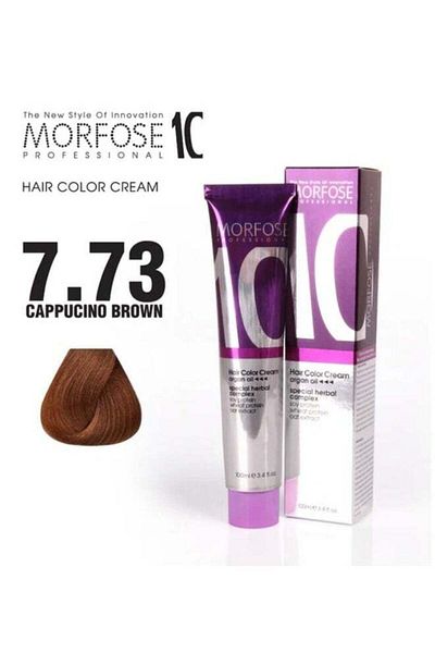Morfose Morfose 10 Hair Color Cream Argan Oil 7.73 Cappuccino Brown 100ml