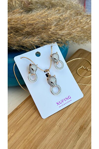 Enfes Takı Özel Tasarım Küpe Kolye Kaplan Setimiz