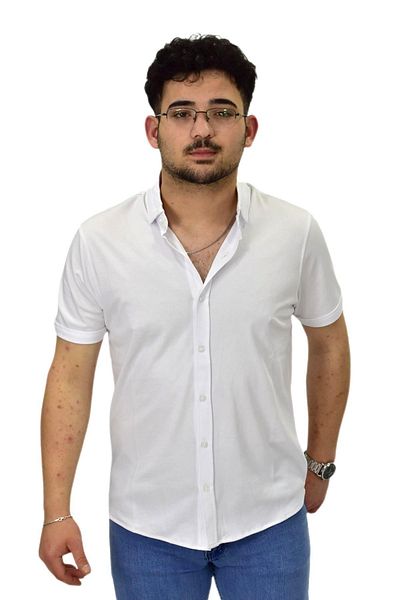 Raymons Cămașă pentru bărbați, cu guler, tricou mercerizat cu nasturi 4410 BGL-ST04530