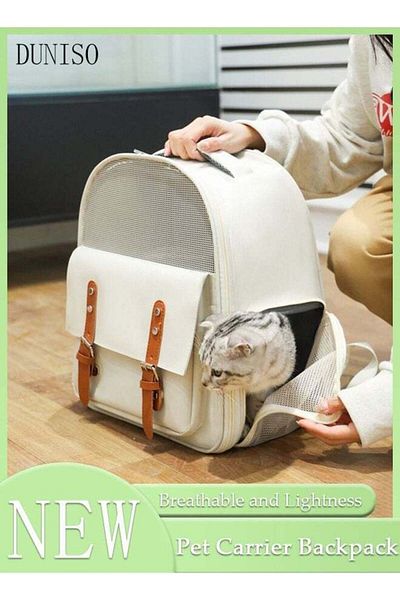 Generic Cat Backpack Pet Backpack With Ventilated Design, Foldable Waterproof Pet Bag With Washable Pad