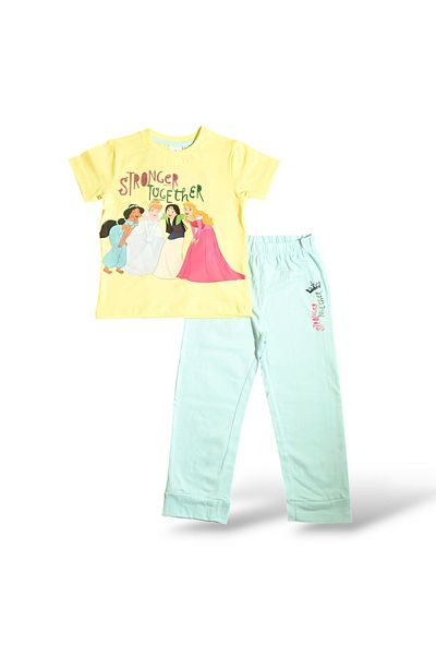 PRİNCESS MIX PRINCESS GIRL SHORTSLEEVE PAJAMA SETS