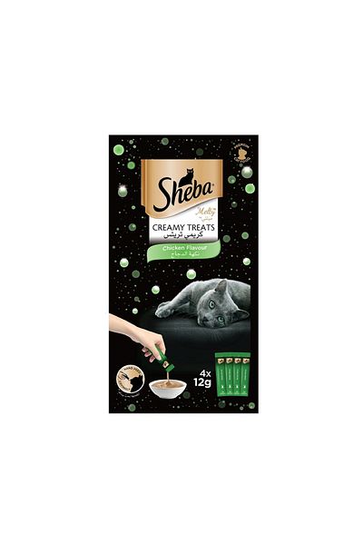 SHEBA Creamy Treat Cat Food Chicken - 48g Pack of 12