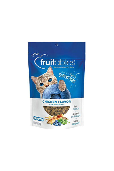 Fruitables مكافآت القطط بنكهة الدجاج والتوت الأزرق من فروتابلز - 2.5 أونصة